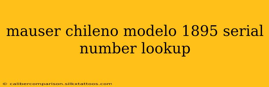 mauser chileno modelo 1895 serial number lookup