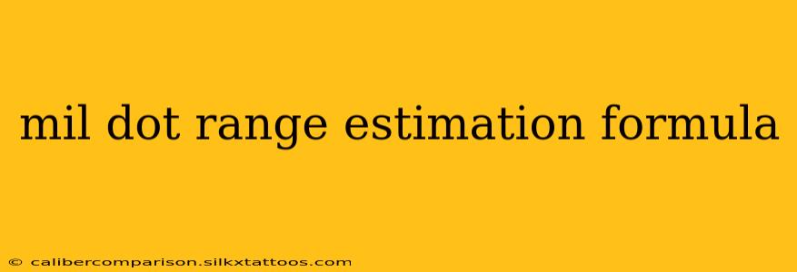 mil dot range estimation formula