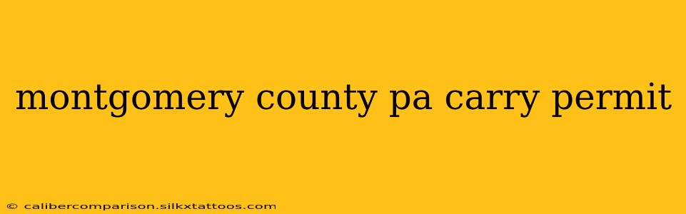 montgomery county pa carry permit