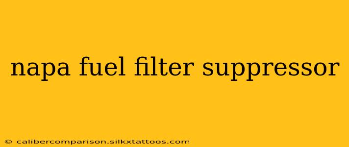 napa fuel filter suppressor