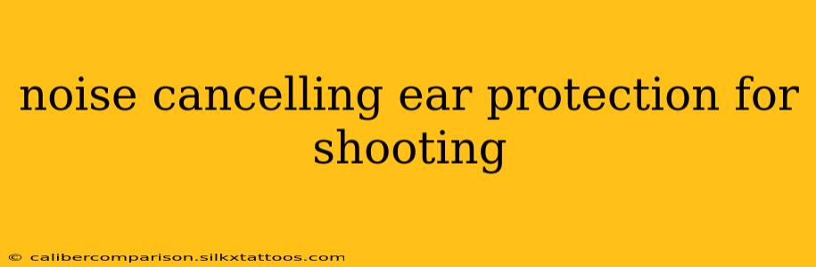 noise cancelling ear protection for shooting