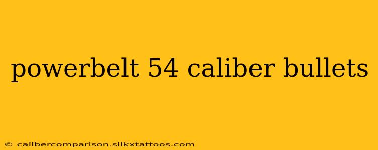 powerbelt 54 caliber bullets