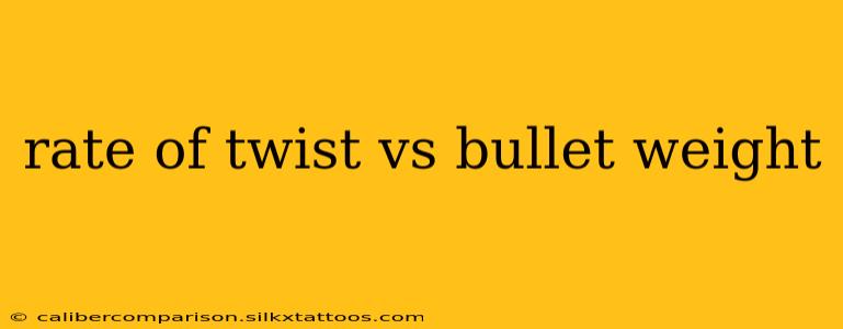 rate of twist vs bullet weight