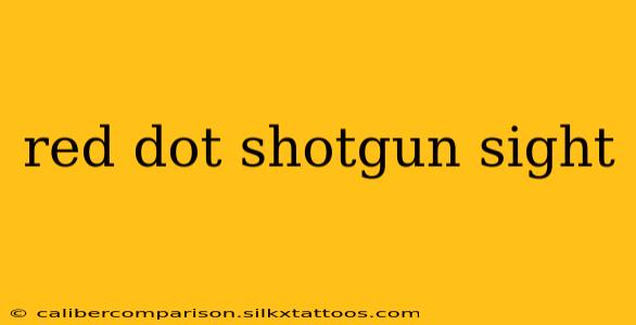 red dot shotgun sight