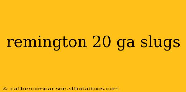 remington 20 ga slugs