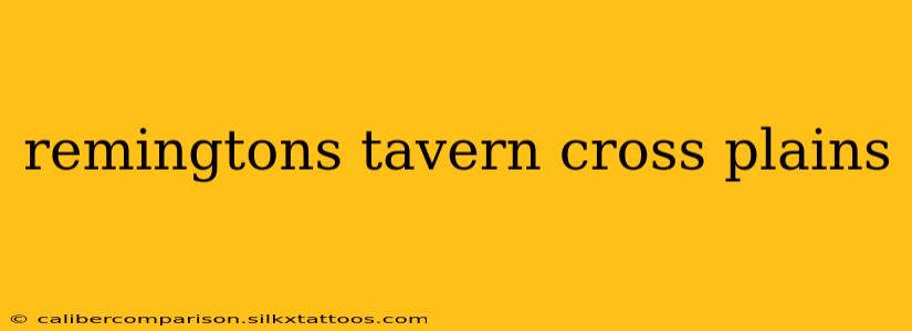 remingtons tavern cross plains