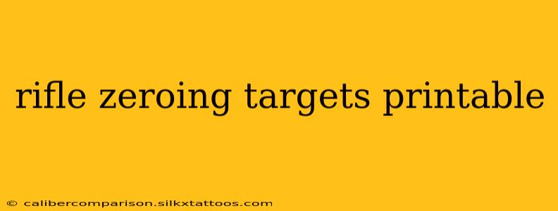 rifle zeroing targets printable