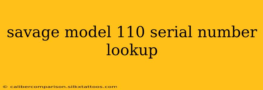 savage model 110 serial number lookup