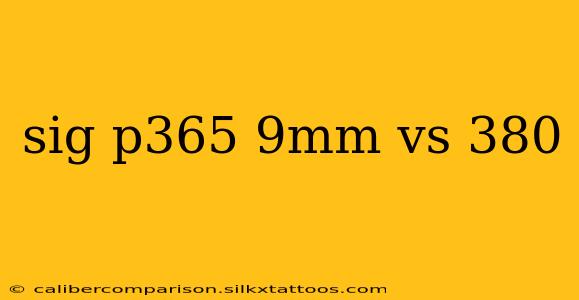 sig p365 9mm vs 380