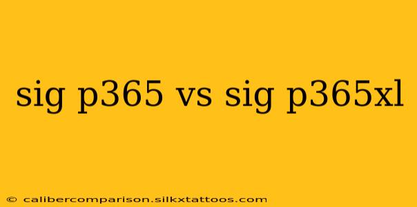 sig p365 vs sig p365xl