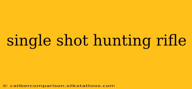 single shot hunting rifle