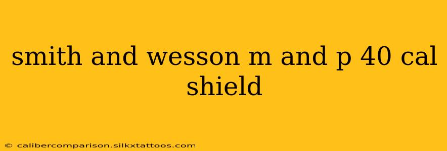 smith and wesson m and p 40 cal shield