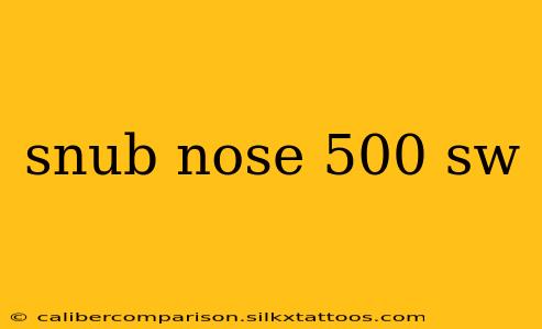 snub nose 500 sw