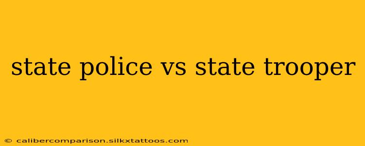 state police vs state trooper