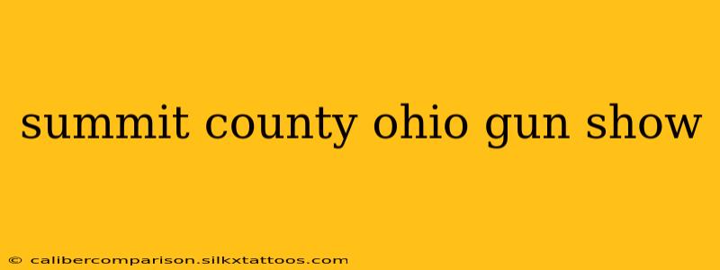 summit county ohio gun show