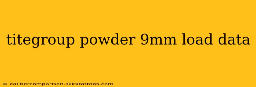 titegroup powder 9mm load data