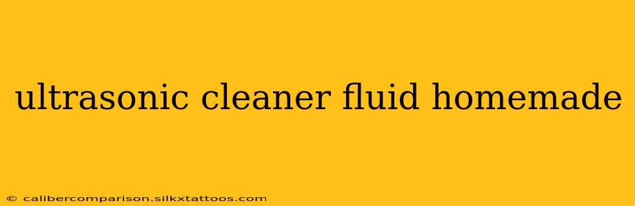 ultrasonic cleaner fluid homemade