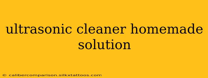 ultrasonic cleaner homemade solution