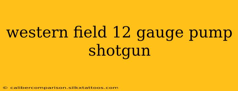 western field 12 gauge pump shotgun