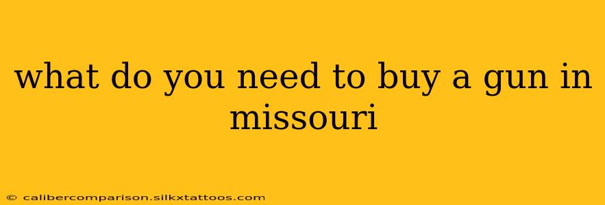 what do you need to buy a gun in missouri