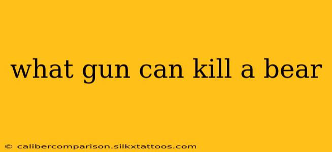 what gun can kill a bear