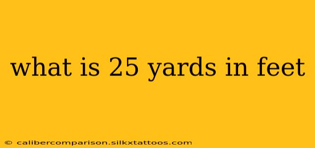 what is 25 yards in feet