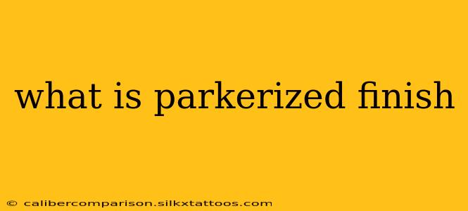 what is parkerized finish