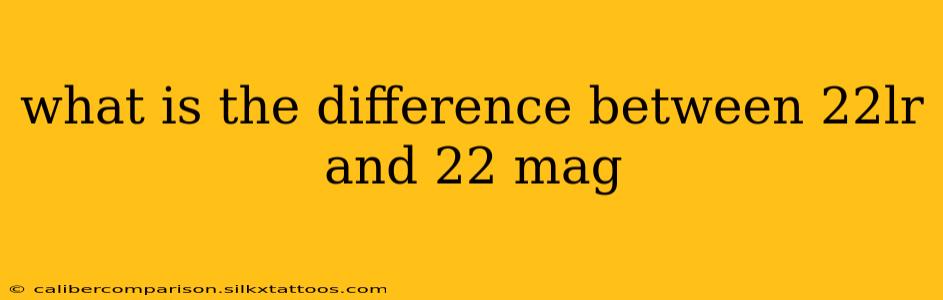 what is the difference between 22lr and 22 mag