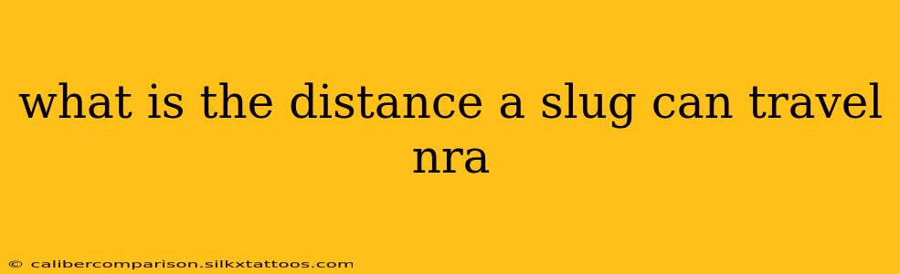 what is the distance a slug can travel nra