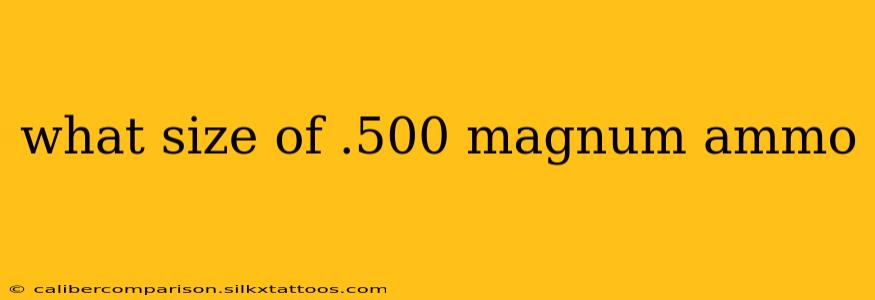 what size of .500 magnum ammo