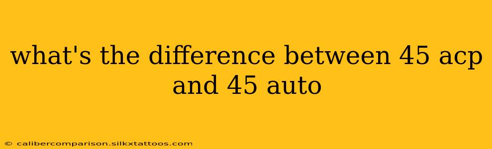 what's the difference between 45 acp and 45 auto