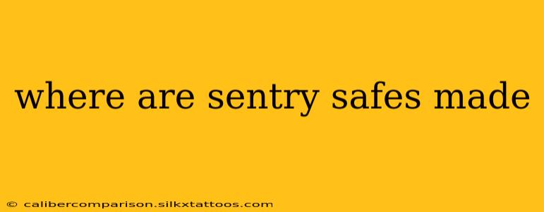 where are sentry safes made