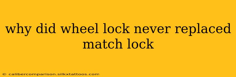 why did wheel lock never replaced match lock