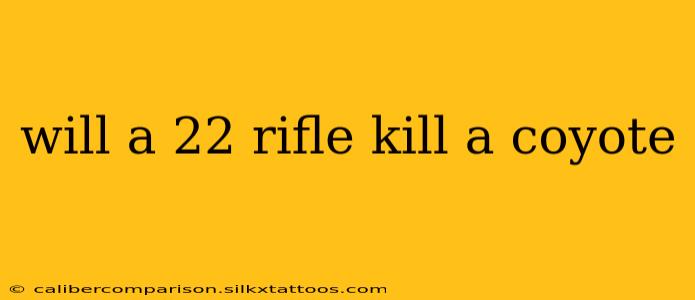 will a 22 rifle kill a coyote