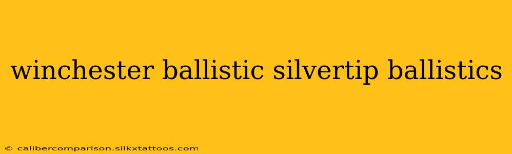 winchester ballistic silvertip ballistics