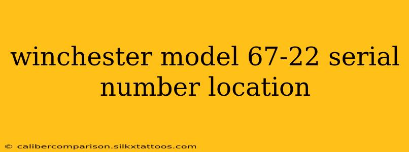 winchester model 67-22 serial number location