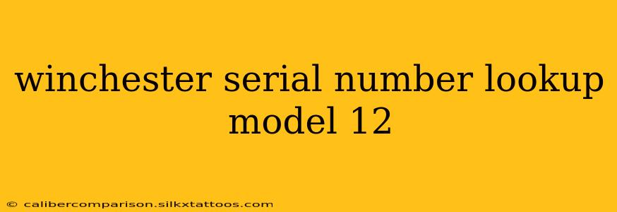 winchester serial number lookup model 12