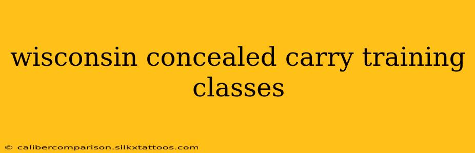 wisconsin concealed carry training classes