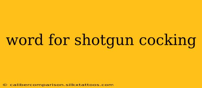 word for shotgun cocking